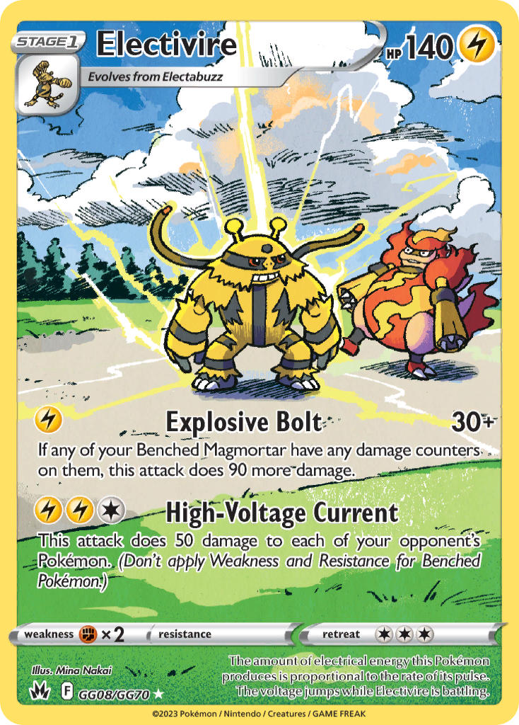 Pokemon TCG Electivire GG08/GG70 - Crown Zenith