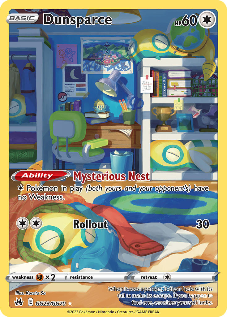 Pokemon TCG Dunsparce GG23/GG70 - Crown Zenith