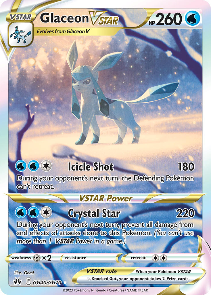Pokemon TCG Glaceon VSTAR GG40/GG70 - Crown Zenith