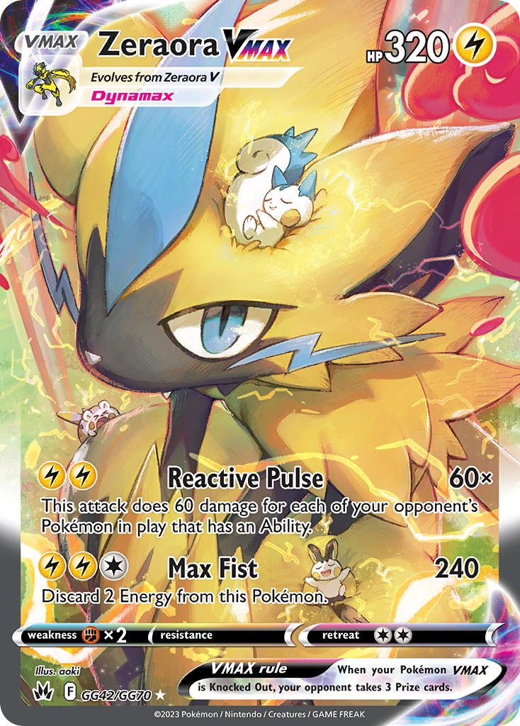 Pokemon TCG Zeraora VMAX GG42/GG70 - Crown Zenith