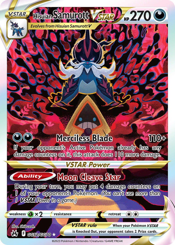 Pokemon TCG Hisuian Samurott VSTAR GG52/GG70 - Crown Zenith