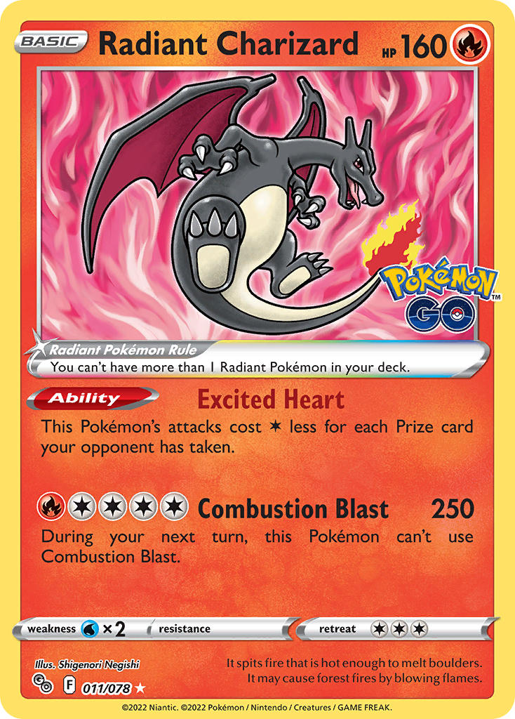 Pokemon TCG Radiant Charizard 011/078 - Pokemon GO