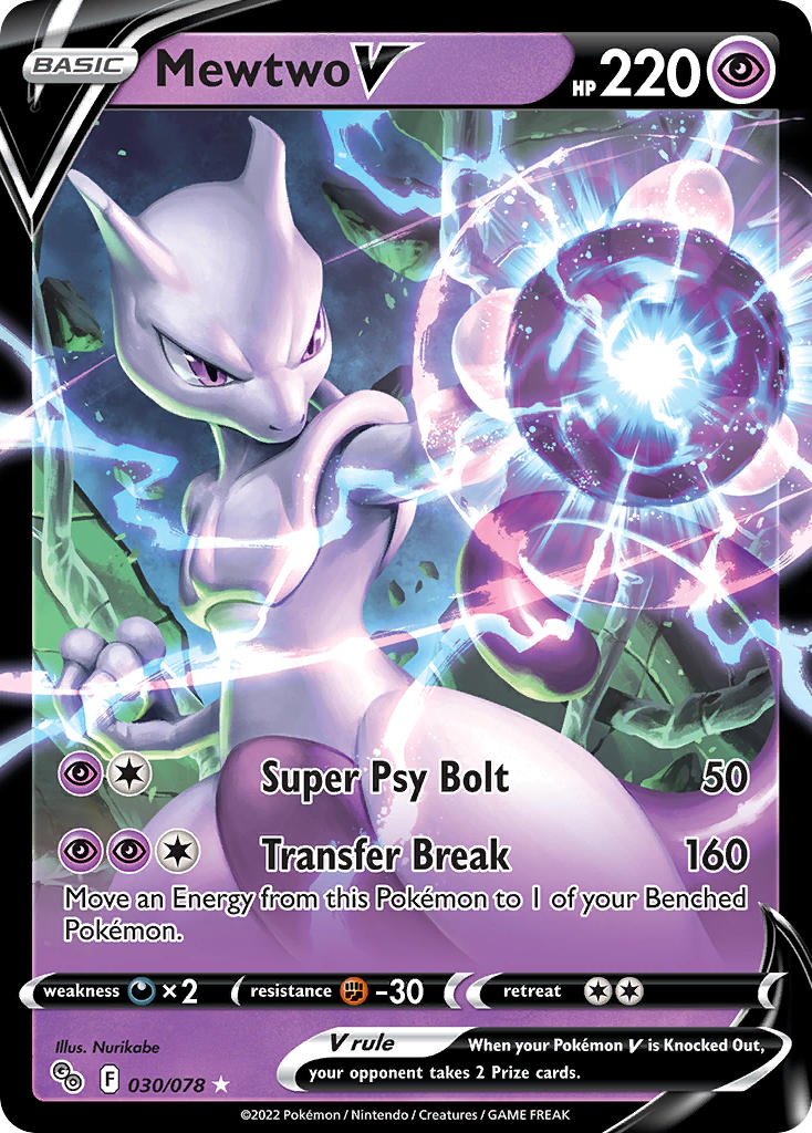 Pokemon TCG Mewtwo V 030/078 - Pokemon GO