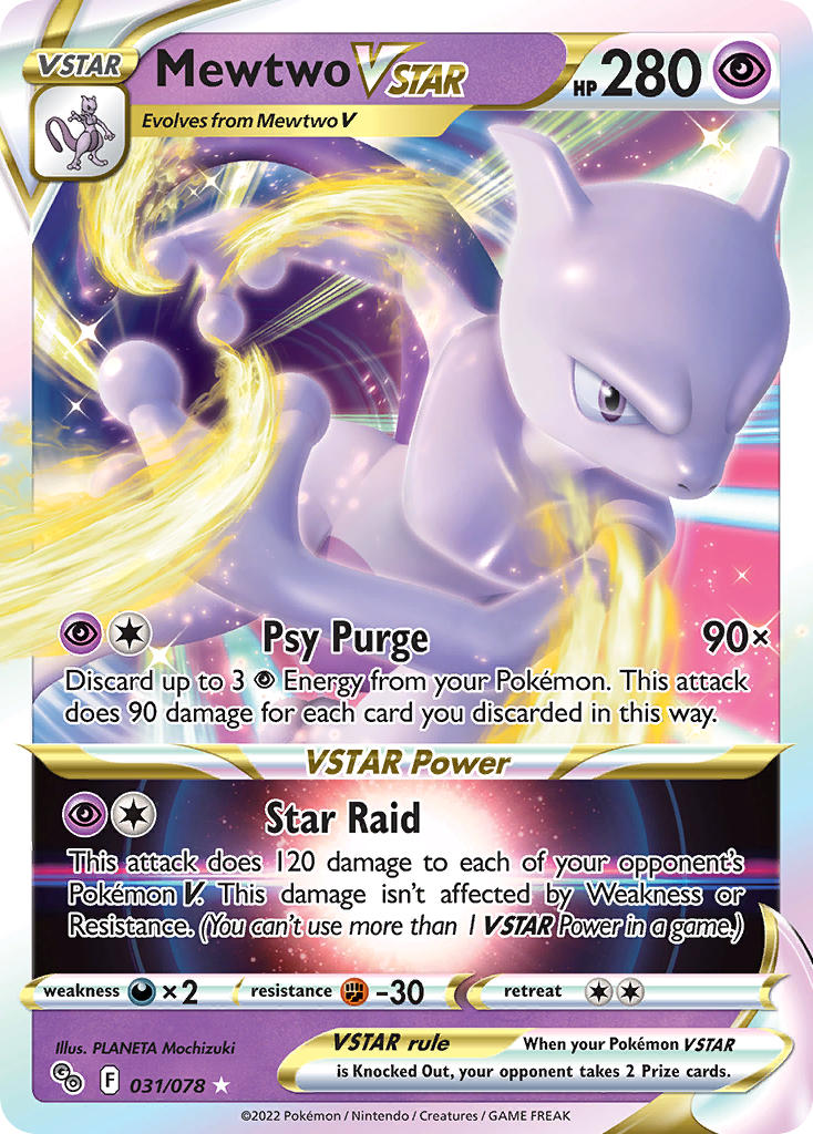 Pokemon TCG Mewtwo VSTAR 031/078 - Pokemon GO