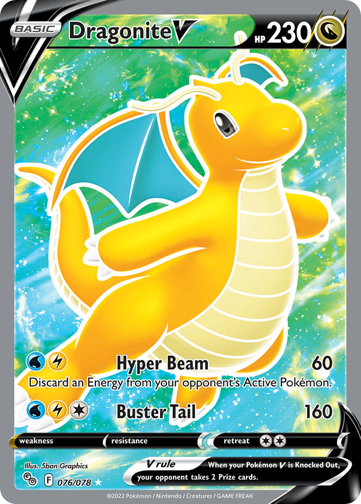 Pokemon TCG Dragonite V 076/078 - Pokemon GO