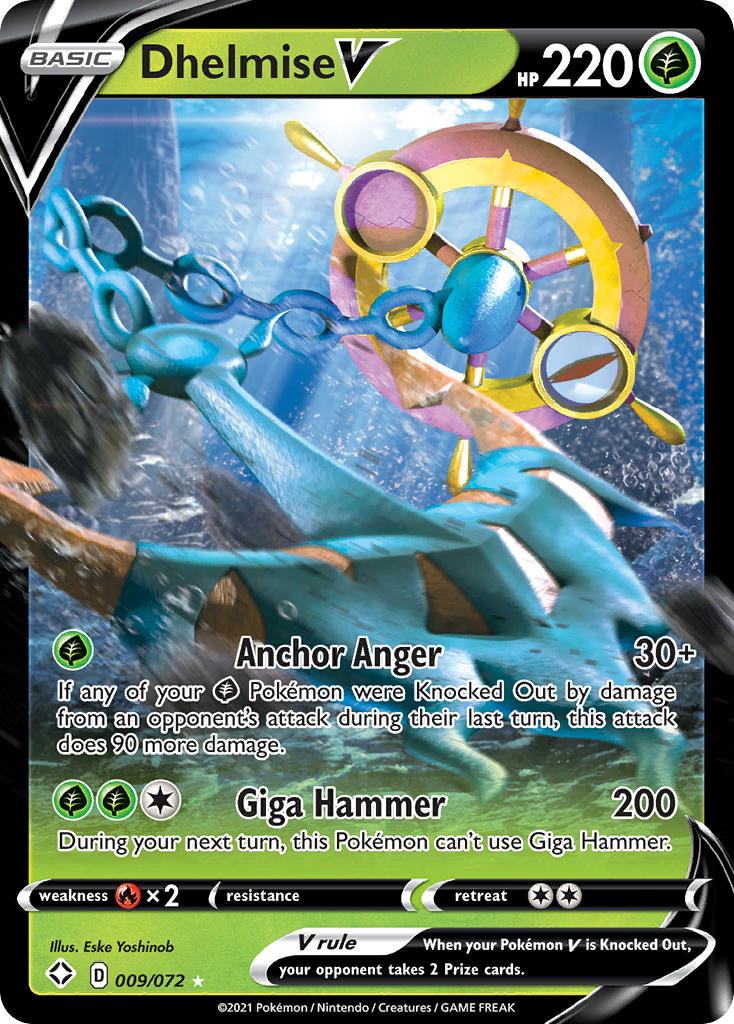 Pokemon TCG Dhelmise V 009/072 - Shining Fates
