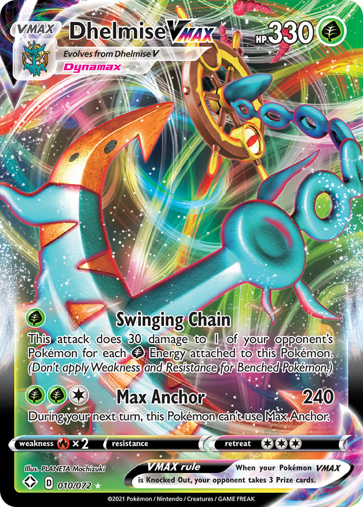Pokemon TCG Dhelmise VMAX 010/072 - Shining Fates