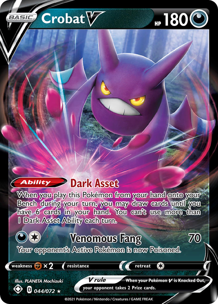 Pokemon TCG Crobat V 044/072 - Shining Fates