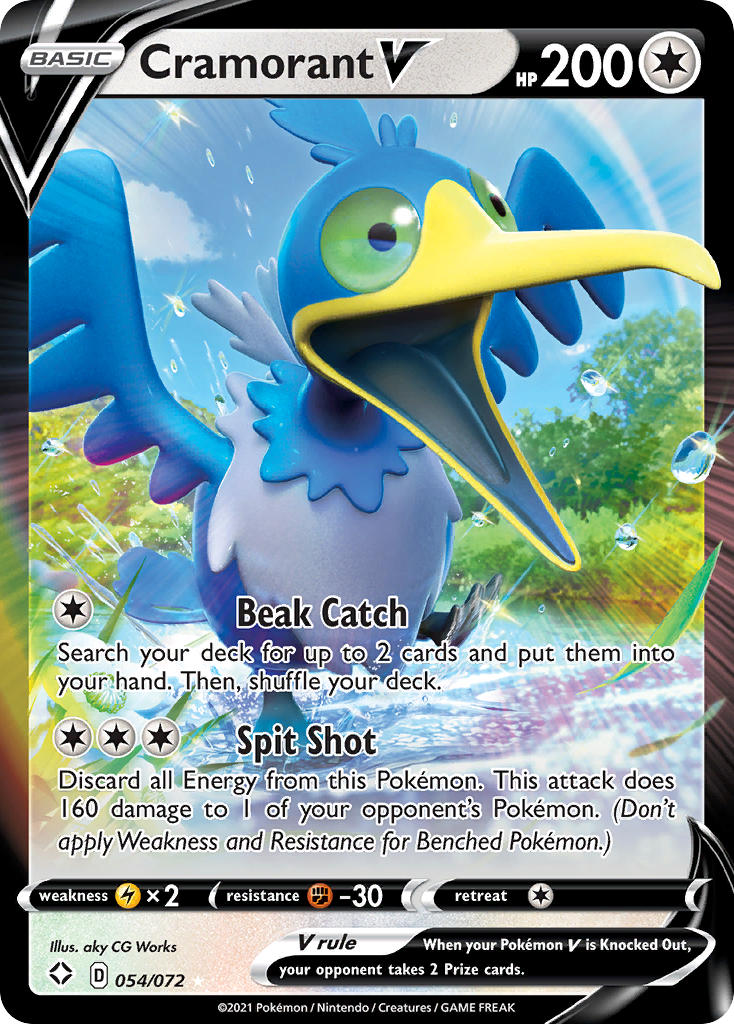 Pokemon TCG Cramorant V 054/072 - Shining Fates