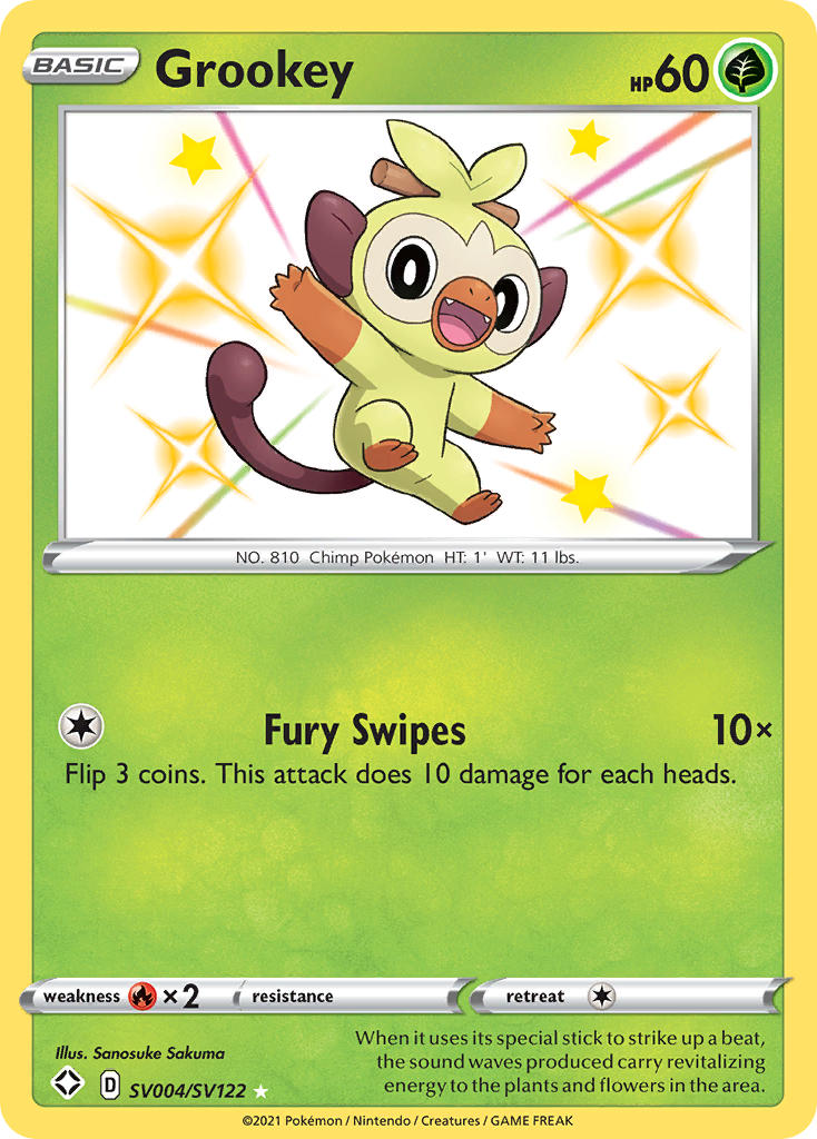 Pokemon TCG Grookey SV004/SV122 - Shining Fates