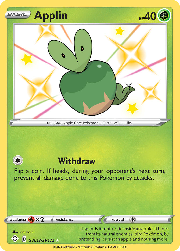 Pokemon TCG Applin SV012/SV122 - Shining Fates