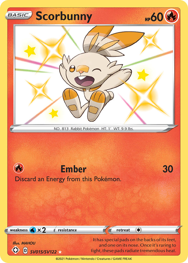 Pokemon TCG Scorbunny SV015/SV122 - Shining Fates
