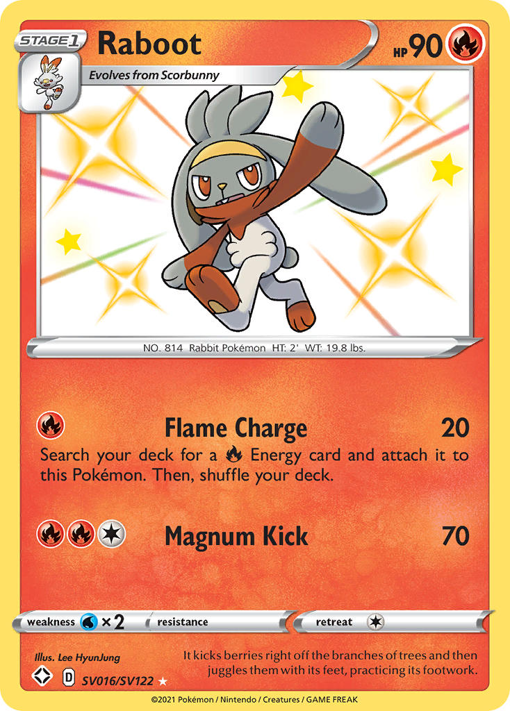 Pokemon TCG Raboot SV016/SV122 - Shining Fates