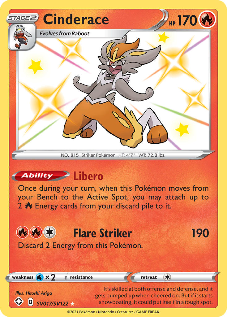 Pokemon TCG Cinderace SV017/SV122 - Shining Fates