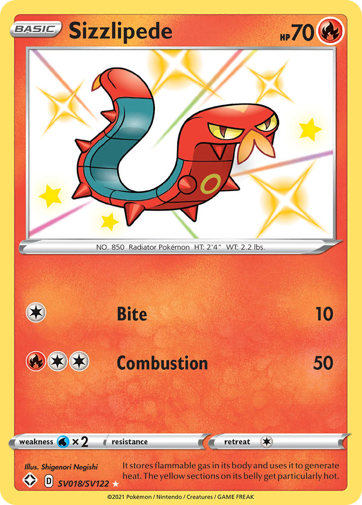 Pokemon TCG Sizzlipede SV018/SV122 - Shining Fates