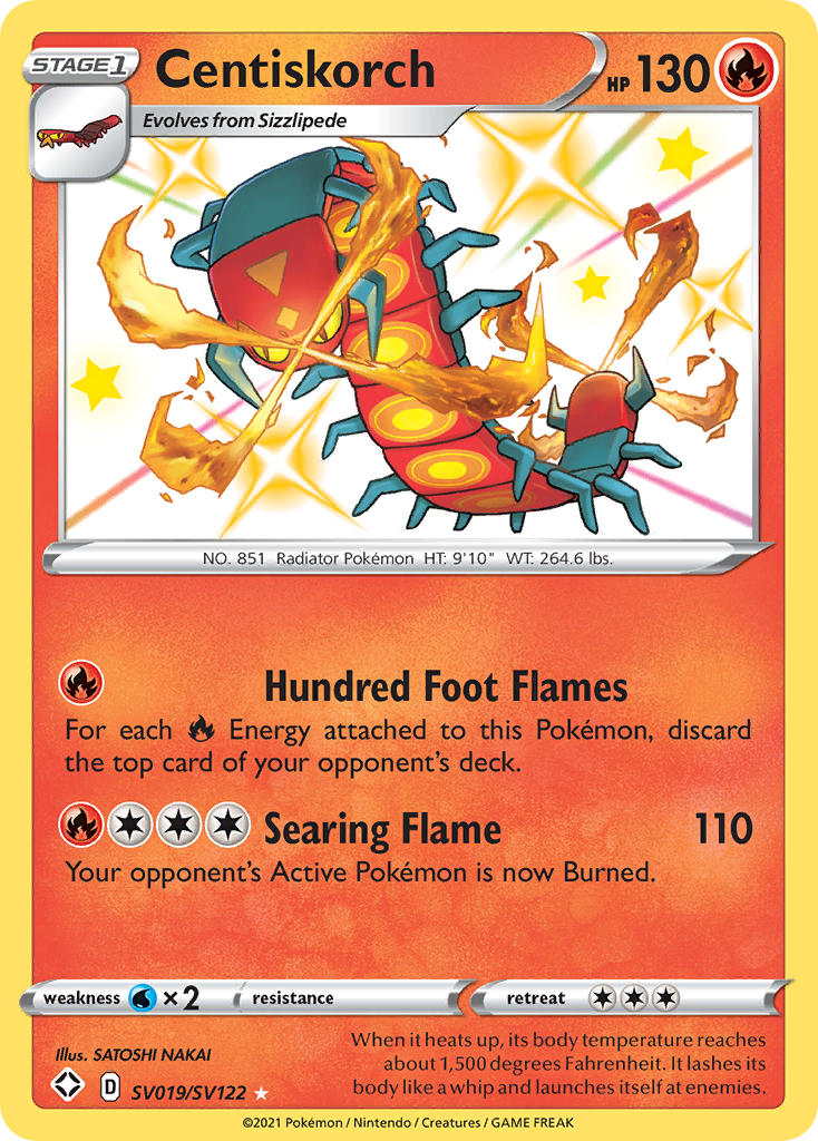 Pokemon TCG Centiskorch SV019/SV122 - Shining Fates
