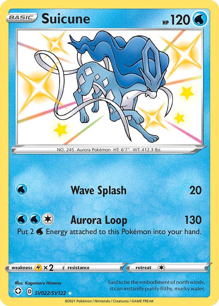 Pokemon TCG Suicune SV022/SV122 - Shining Fates