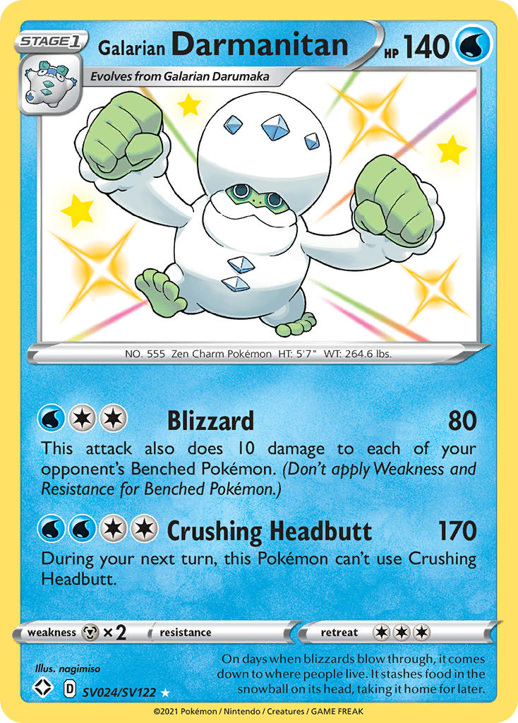 Pokemon TCG Galarian Darmanitan SV024/SV122 - Shining Fates
