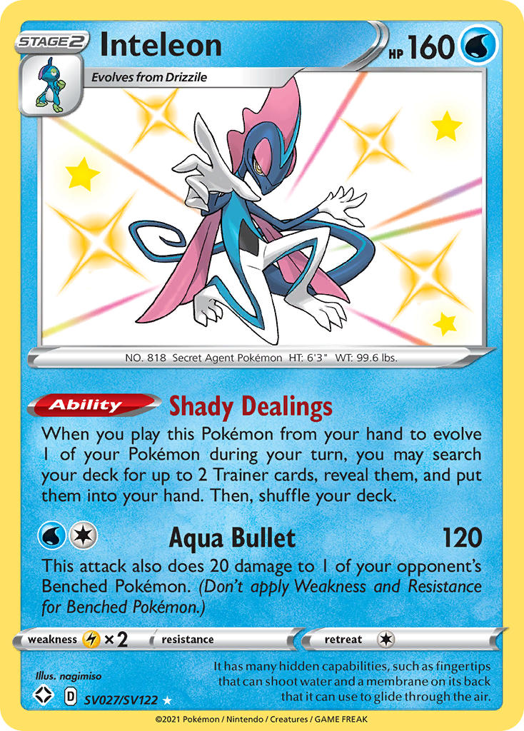 Pokemon TCG Inteleon SV027/SV122 - Shining Fates