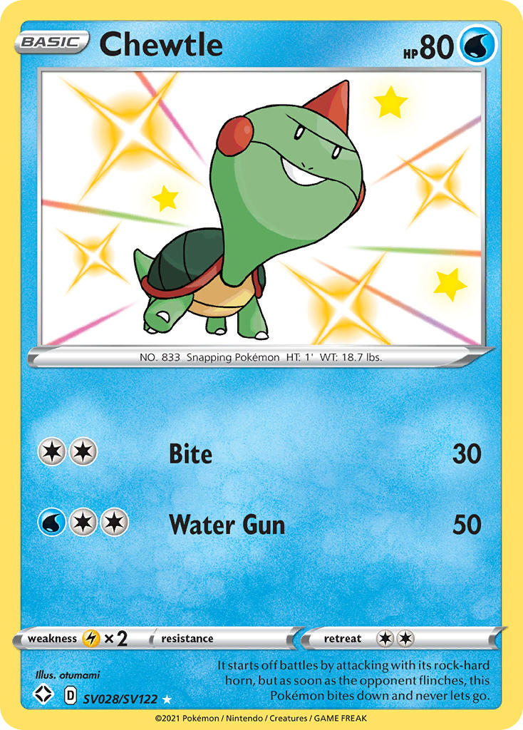 Pokemon TCG Chewtle SV028/SV122 - Shining Fates