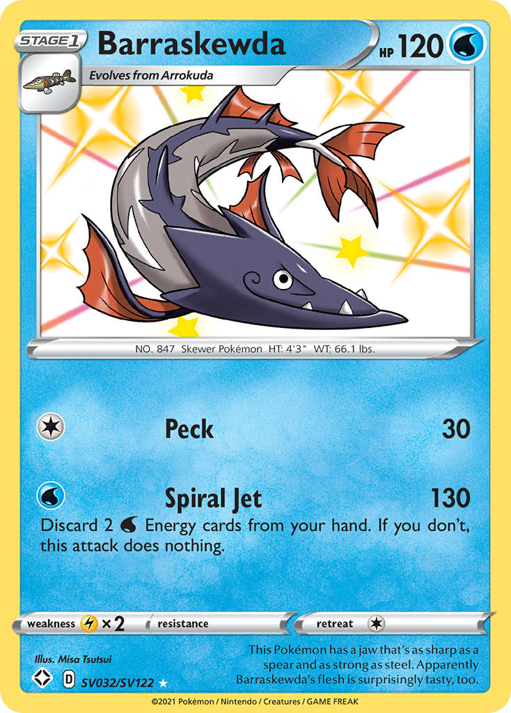 Pokemon TCG Barraskewda SV032/SV122 - Shining Fates