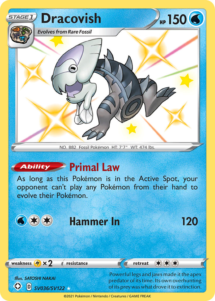 Pokemon TCG Dracovish SV036/SV122 - Shining Fates