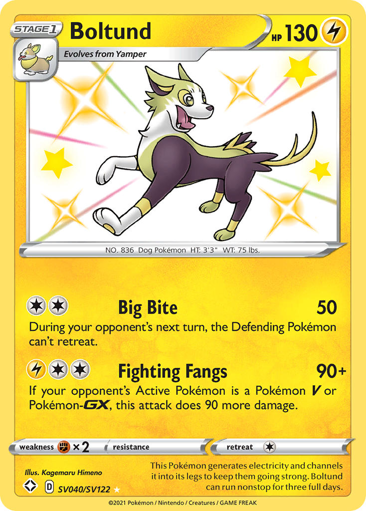 Pokemon TCG Boltund SV040/SV122 - Shining Fates