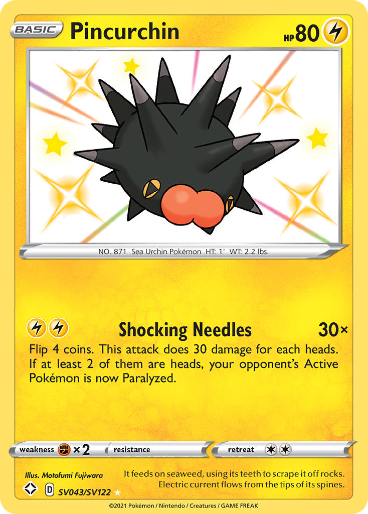 Pokemon TCG Pincurchin SV043/SV122 - Shining Fates