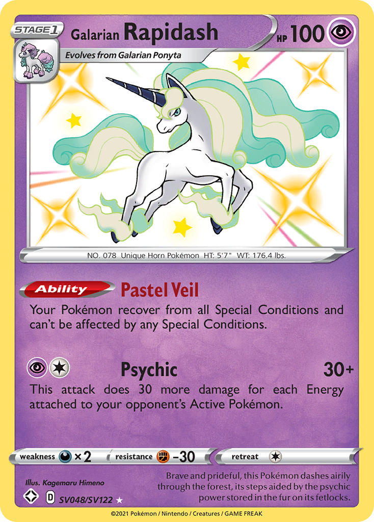 Pokemon TCG Galarian Rapidash SV048/SV122 - Shining Fates