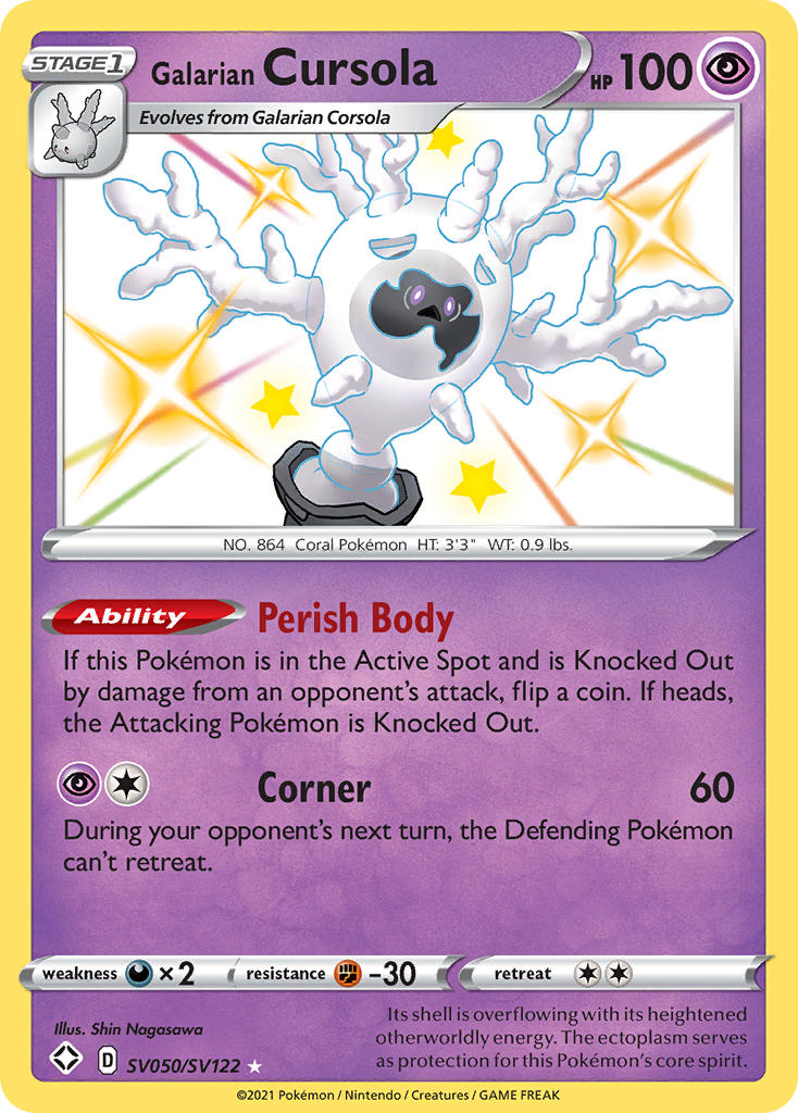 Pokemon TCG Galarian Cursola SV050/SV122 - Shining Fates