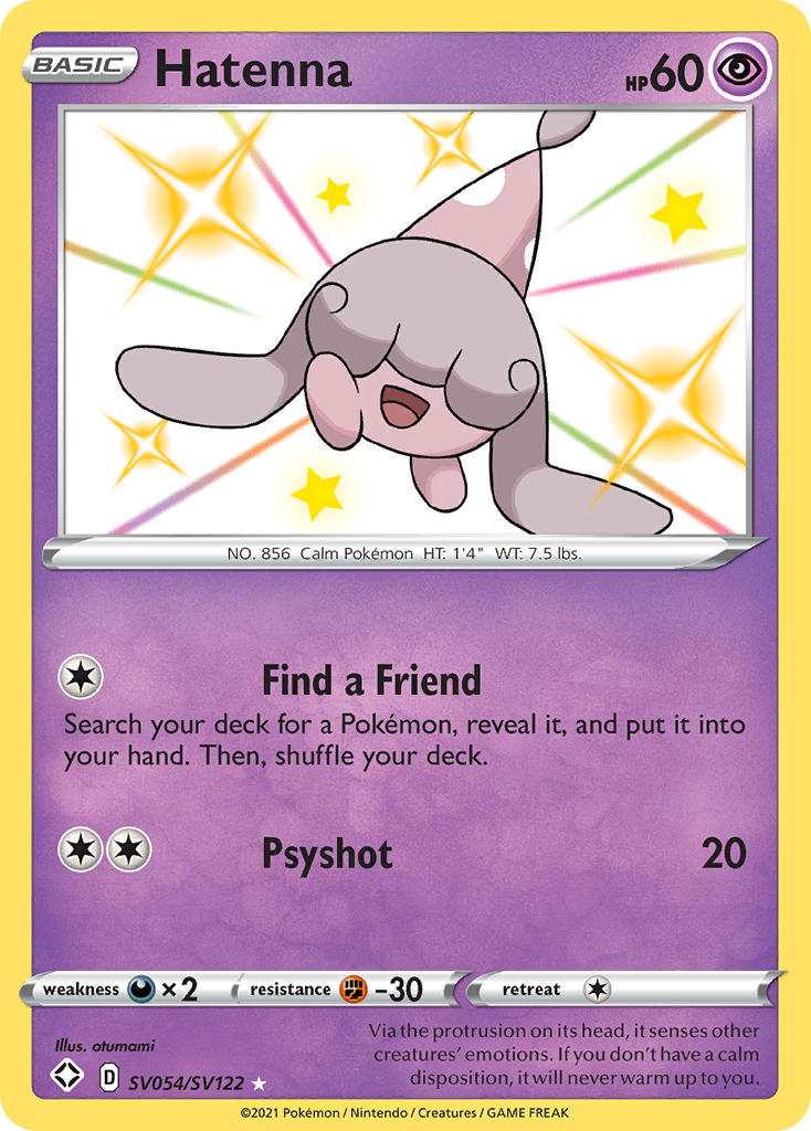 Pokemon TCG Hatenna SV054/SV122 - Shining Fates
