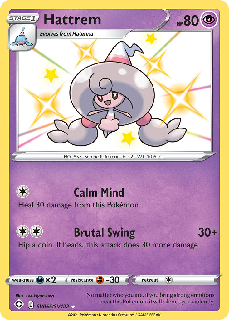Pokemon TCG Hattrem SV055/SV122 - Shining Fates