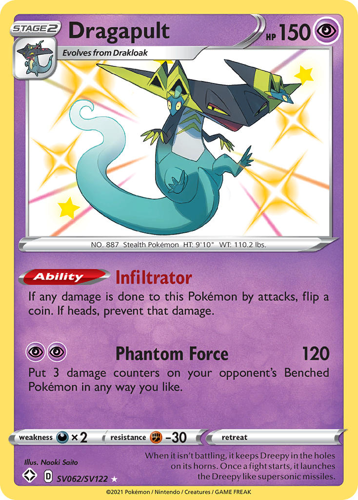 Pokemon TCG Dragapult SV062/SV122 - Shining Fates