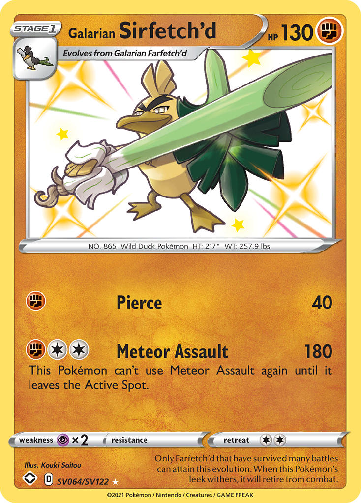 Pokemon TCG Galarian Sirfetch’d SV064/SV122 - Shining Fates