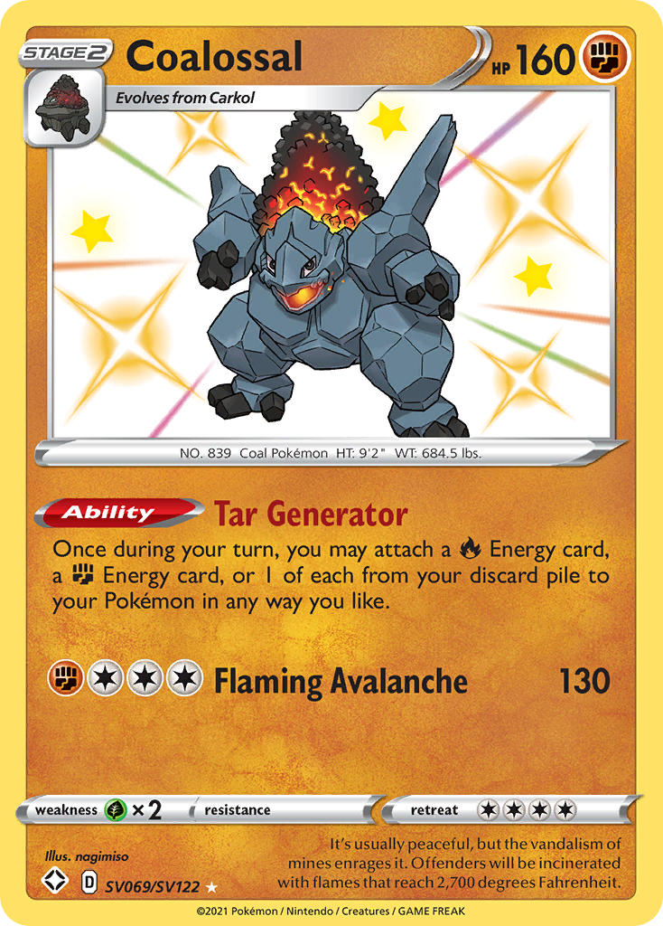 Pokemon TCG Coalossal SV069/SV122 - Shining Fates