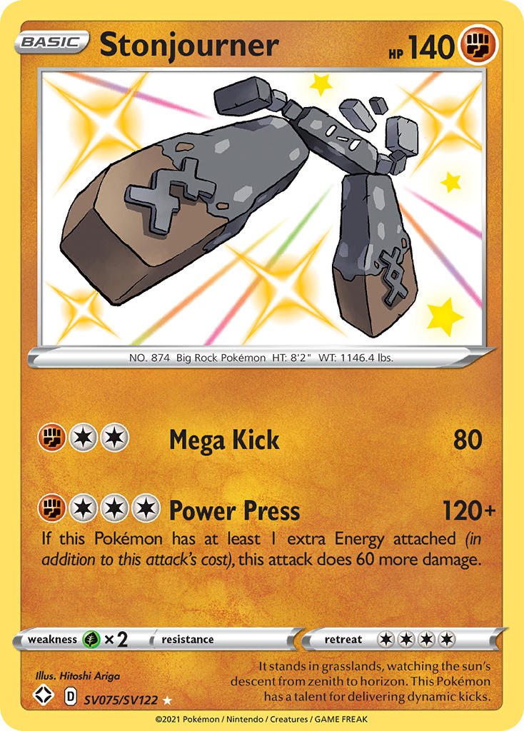 Pokemon TCG Stonjourner SV075/SV122 - Shining Fates