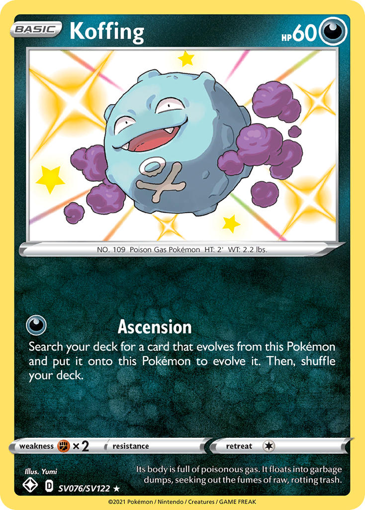 Pokemon TCG Koffing SV076/SV122 - Shining Fates