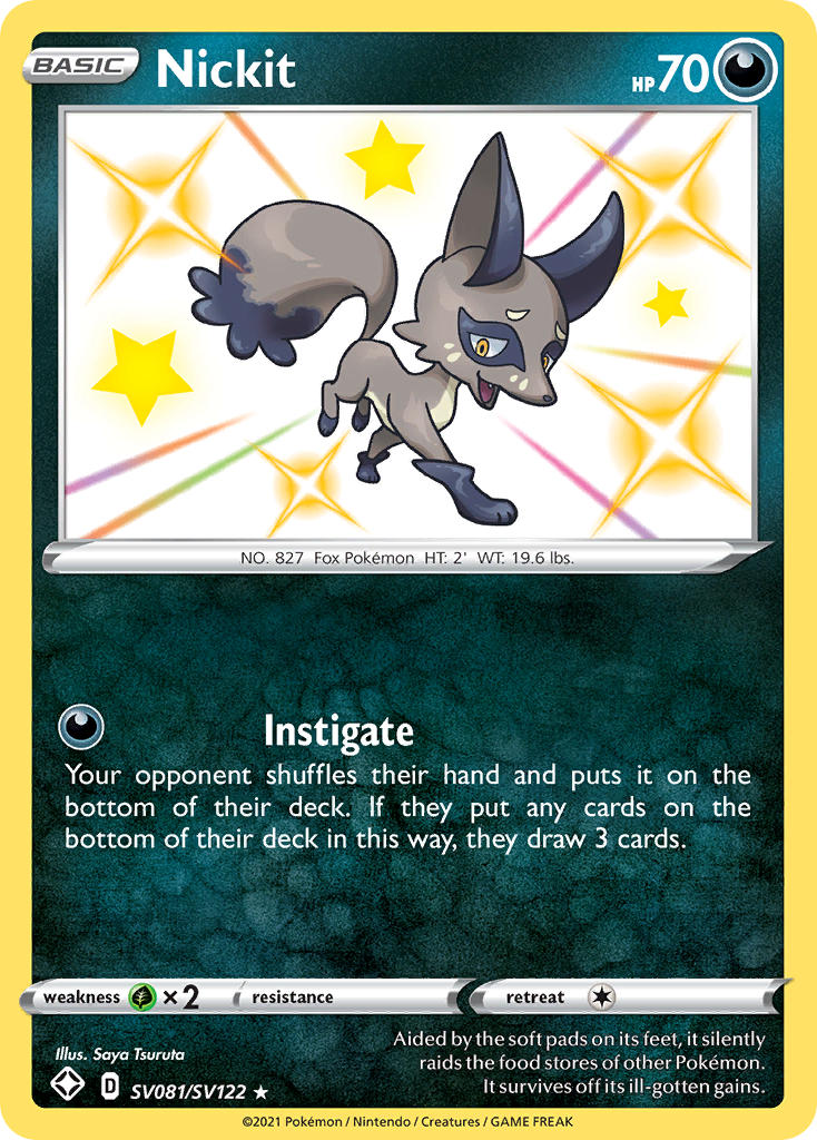 Pokemon TCG Nickit SV081/SV122 - Shining Fates
