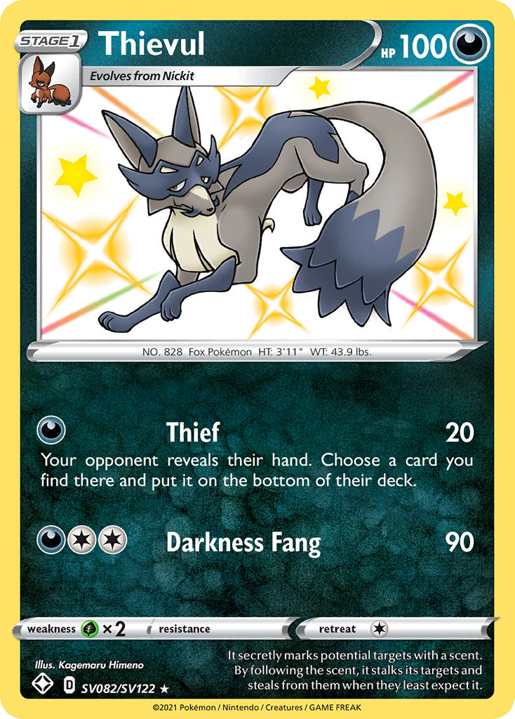 Pokemon TCG Thievul SV082/SV122 - Shining Fates