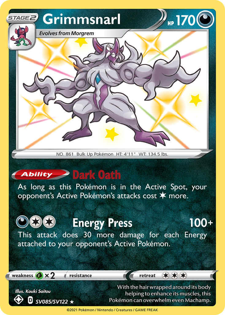 Pokemon TCG Grimmsnarl SV085/SV122 - Shining Fates
