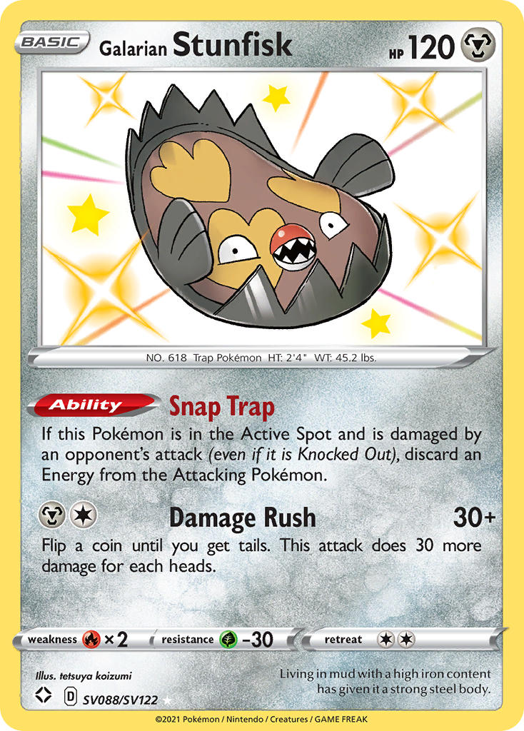 Pokemon TCG Galarian Stunfisk SV088/SV122 - Shining Fates