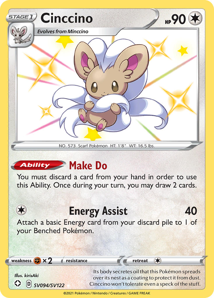 Pokemon TCG Cinccino SV094/SV122 - Shining Fates