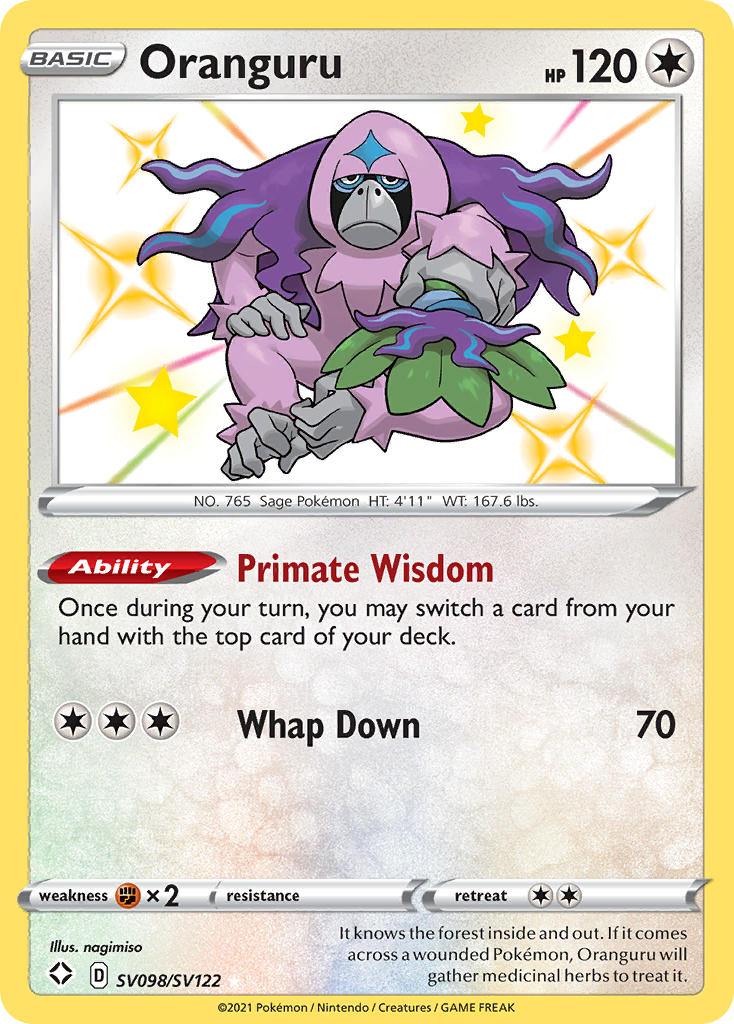 Pokemon TCG Oranguru SV098/SV122 - Shining Fates