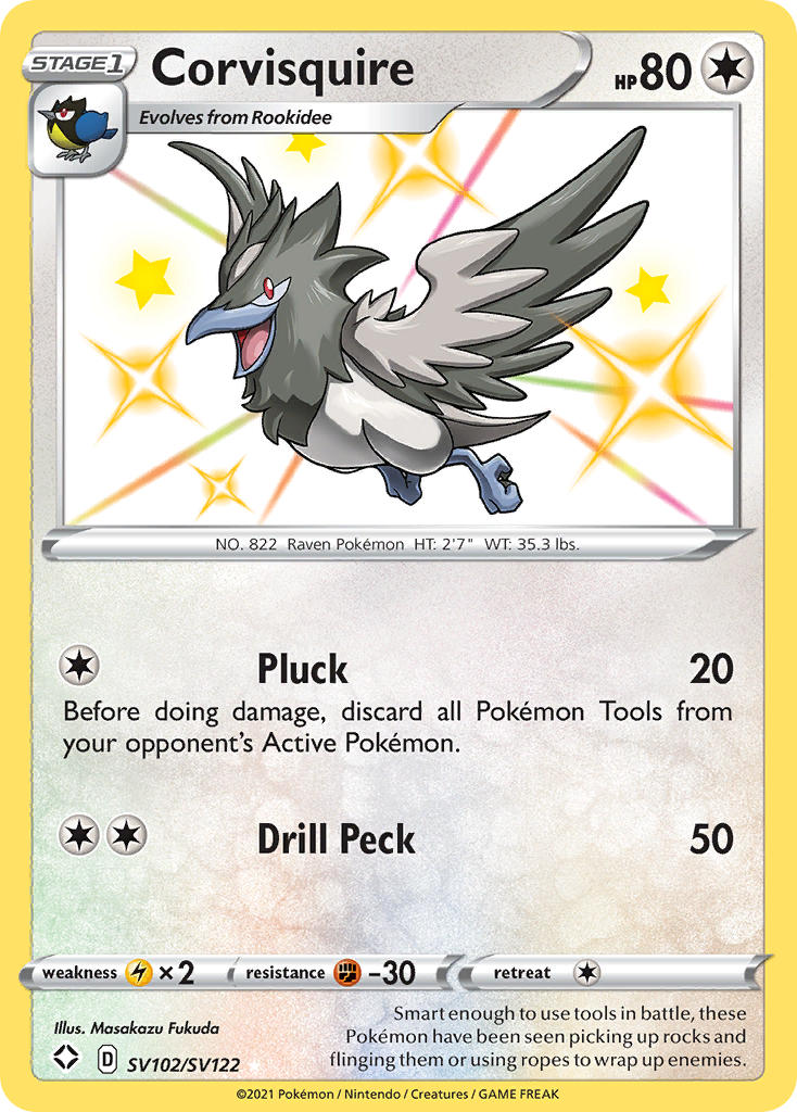 Pokemon TCG Corvisquire SV102/SV122 - Shining Fates