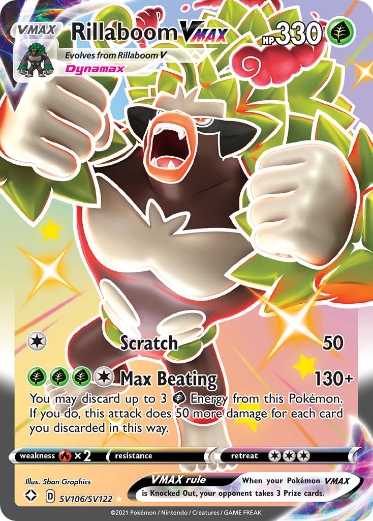 Pokemon TCG Rillaboom VMAX SV106/SV122 - Shining Fates