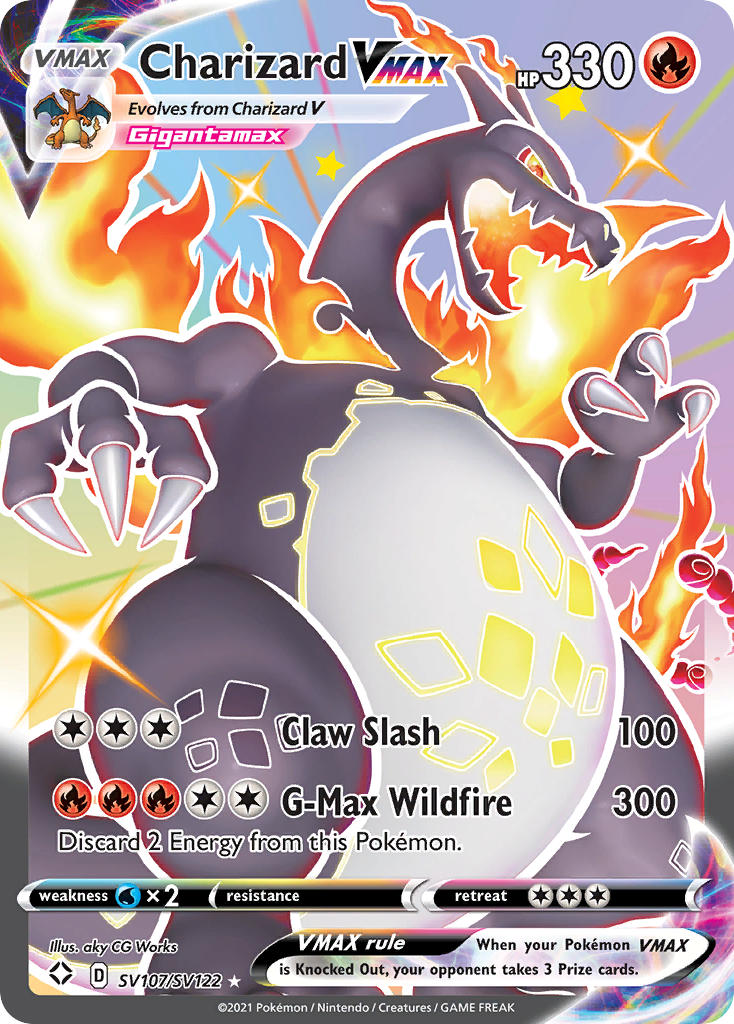 Pokemon TCG Charizard VMAX SV107/SV122 - Shining Fates