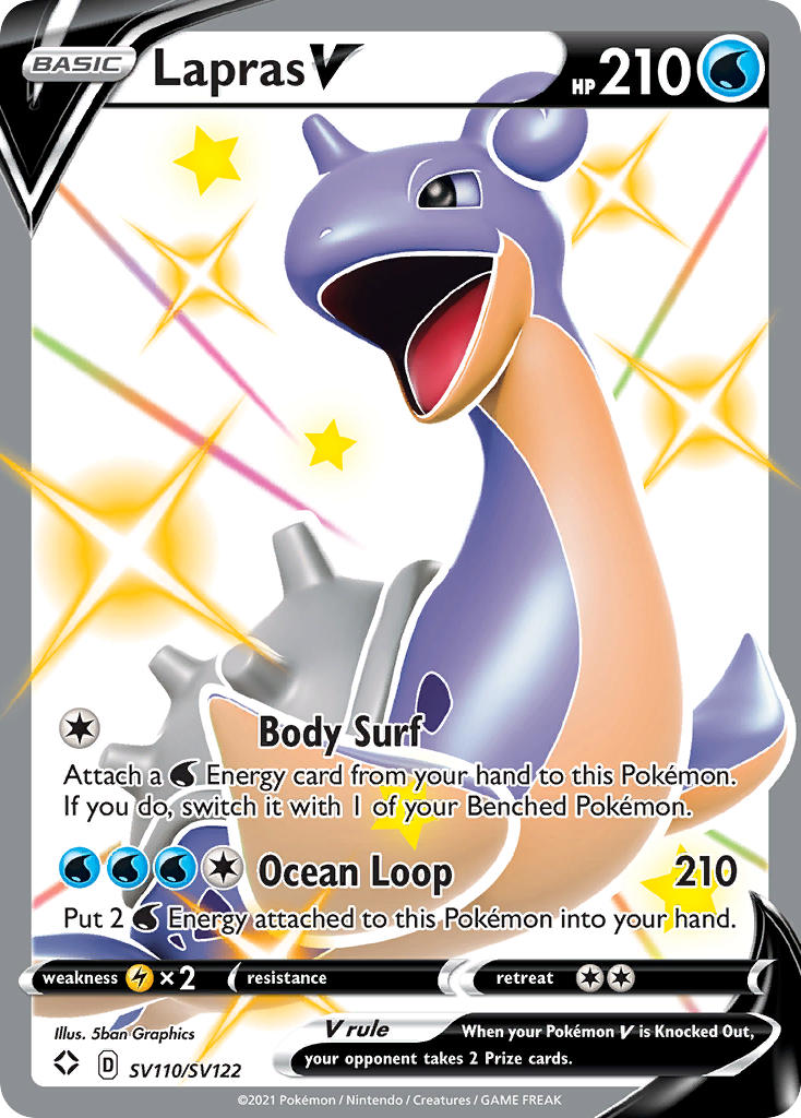 Pokemon TCG Lapras V SV110/SV122 - Shining Fates