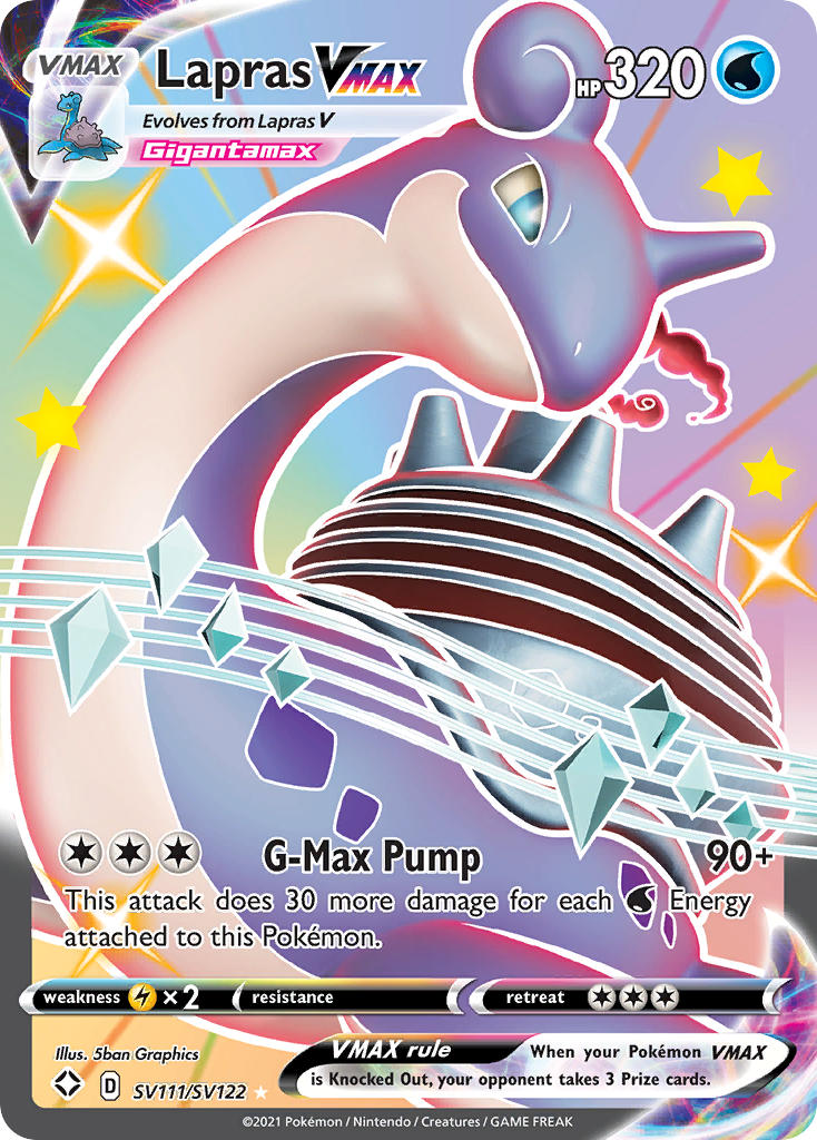 Pokemon TCG Lapras VMAX SV111/SV122 - Shining Fates