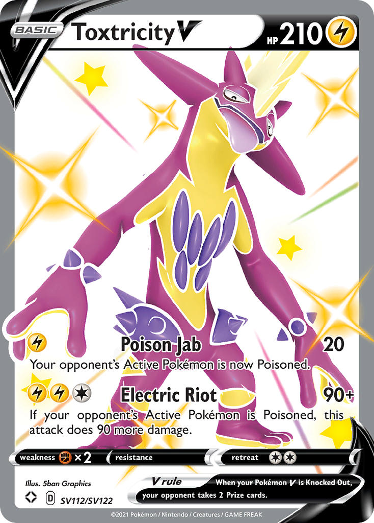 Pokemon TCG Toxtricity V SV112/SV122 - Shining Fates