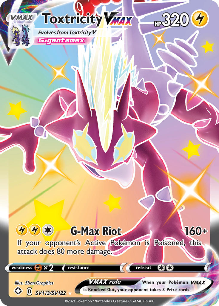 Pokemon TCG Toxtricity VMAX SV113/SV122 - Shining Fates